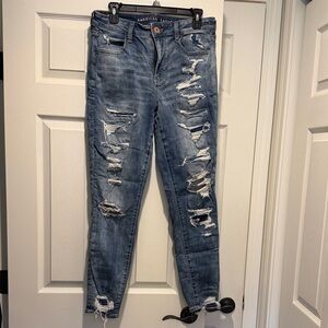 American Eagle Outfitters Distressed Denim Skinny Jeans
